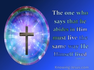 1 John 2:6 He That Abides In Him Lives The Same Way (blue)